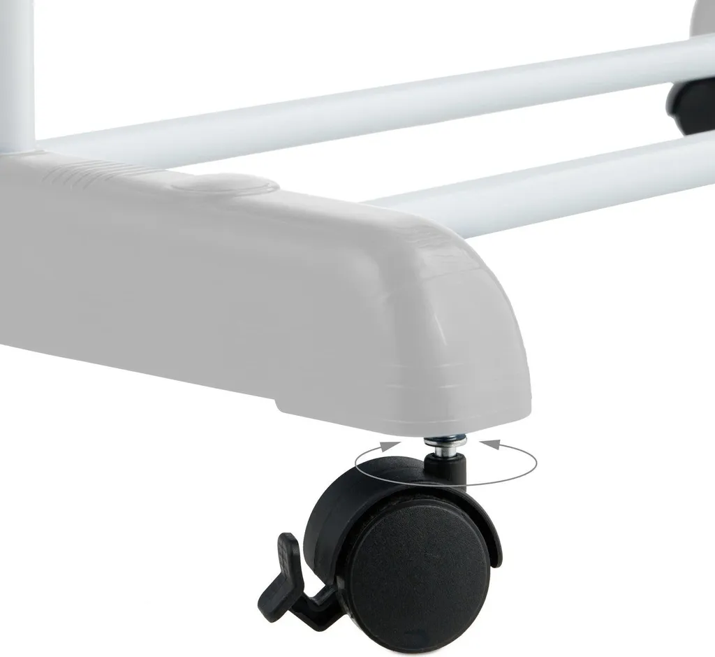 Séchoir à linge grande capacité avec ailes pliables et roues intégrées - 6