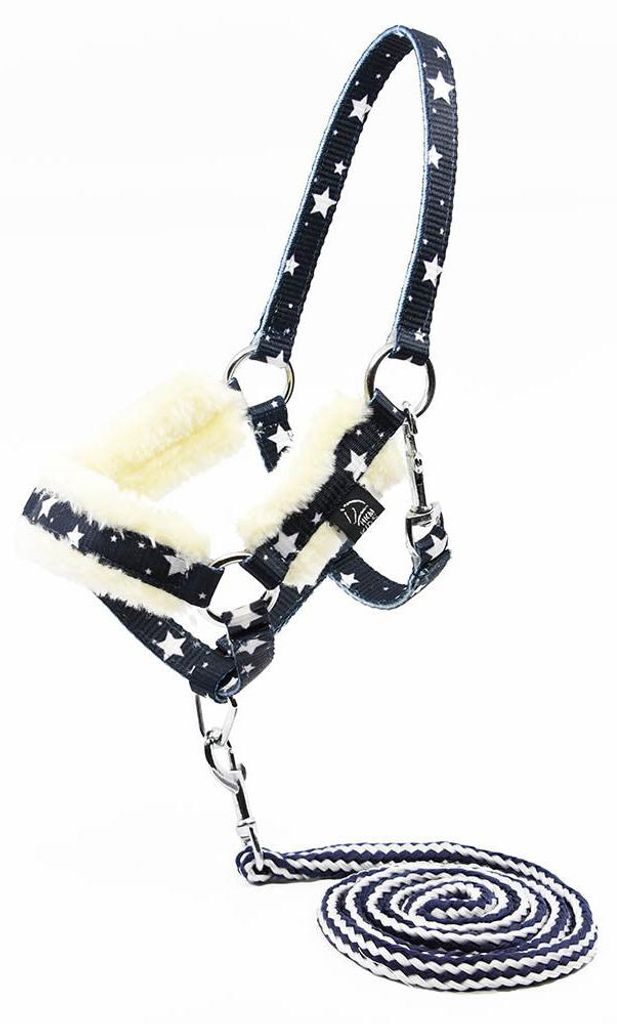 HKM Halter undrick -Hobby Horsing- navy con motivo a stella Immagine del prodotto 