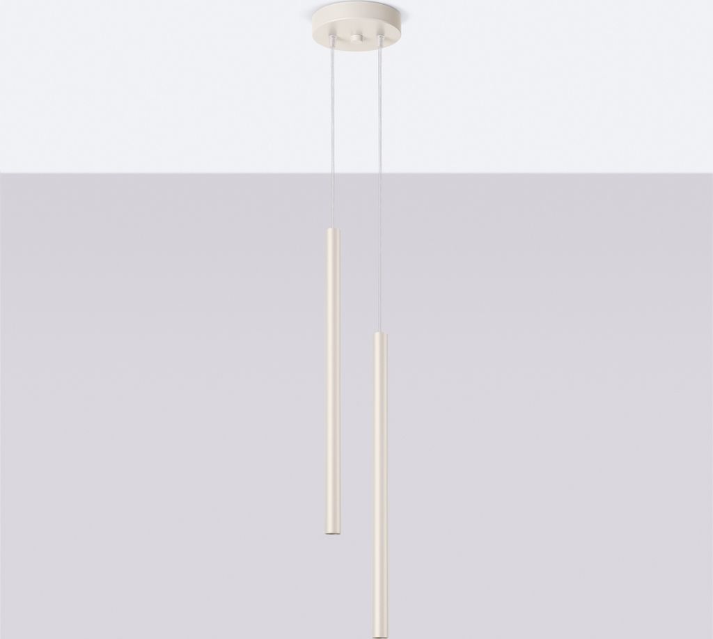 Pendelleuchte PASTELO 2 beige 2xG9 8W Stahl 104x15x15cm Sollux Lighting