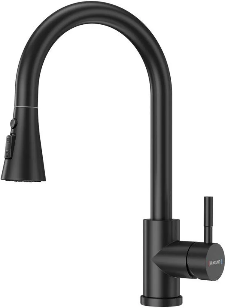 Robinet de cuisine moderne à bec haut et mitigeur de douche réglable