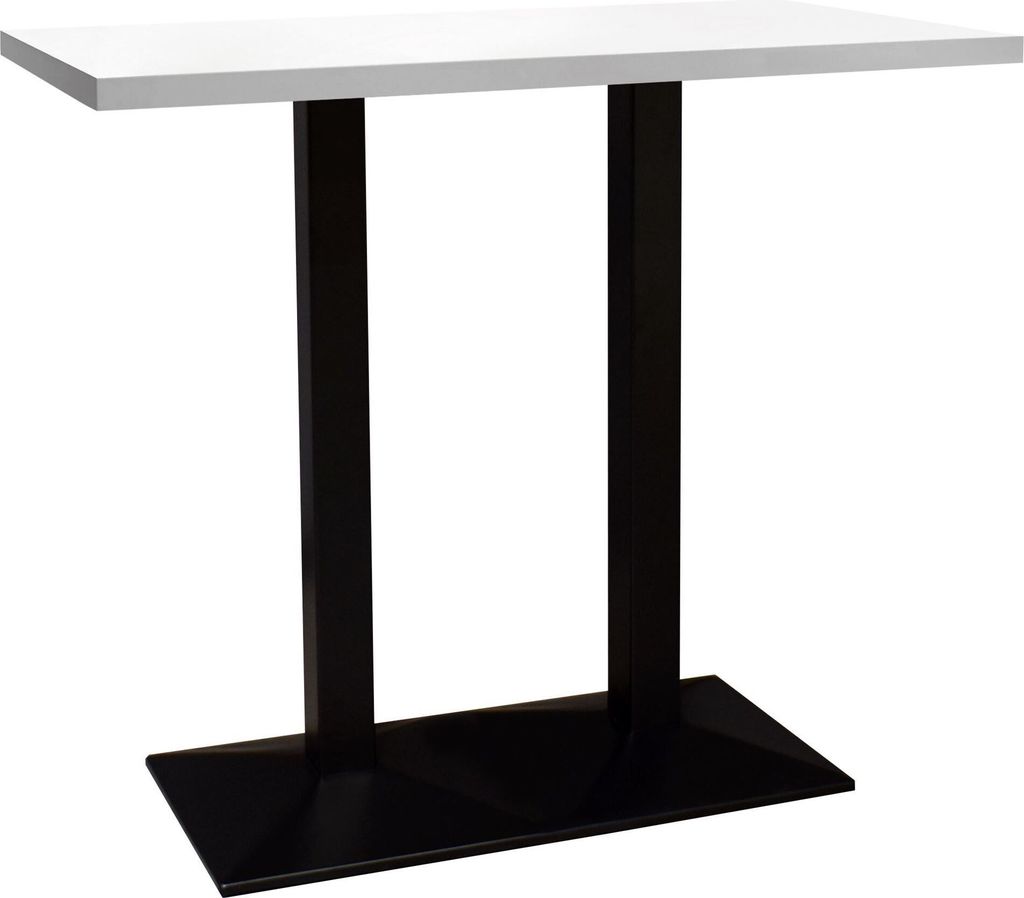 Bistrotisch Efthimia 120x70x75 schwarz matt/weiß matt lack 14426