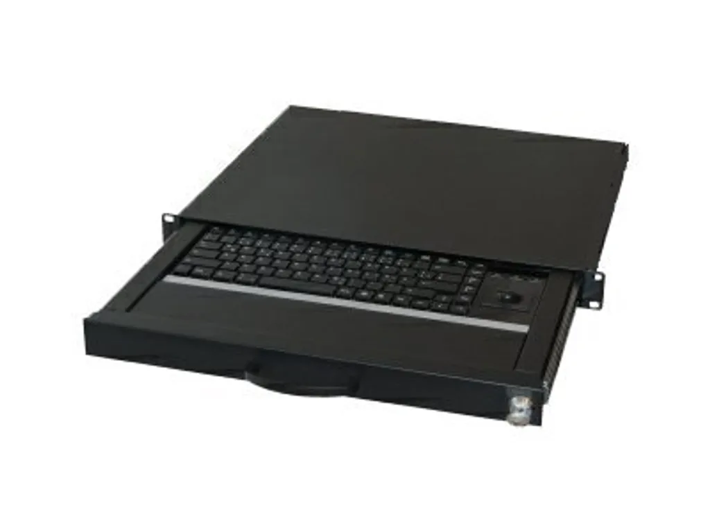Clavier Trackball Intégré Aixcase AIX-19K1UKDETB-B Double Interface 1U