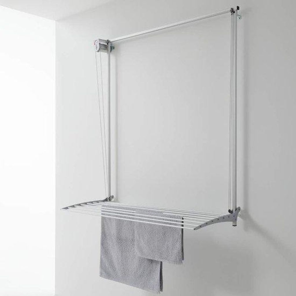 Raumsparendes Höhenverstellbares Trockengerüst für Wandbefestigung - Ideal für Innen und Außen