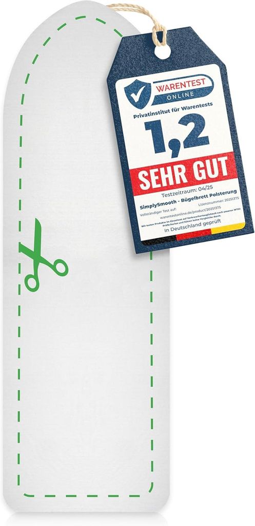 SimplySmooth Bügelbrett-Polsterung 150x55 cm – 8 mm dick - Produktbild 