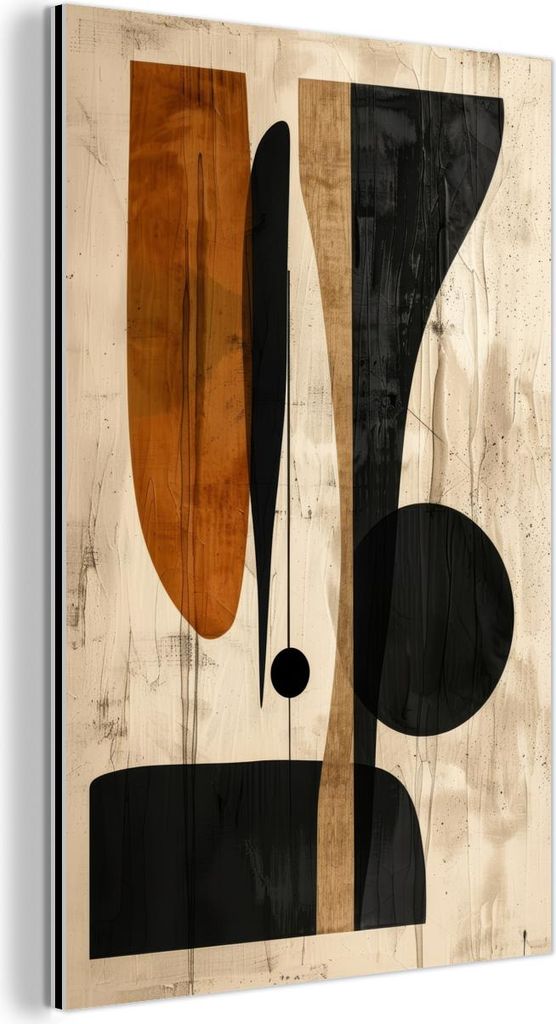 MuchoWow Wanddekoration Metall Metallbild Wandkunst 20x30 cm Abstrakt - Kunst - Formen - Modern MuchoWow Aluminium Gemälde - Alu Dibond Bild