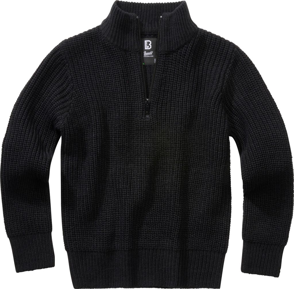 Brandit Sweatshirt Herren Kids Marine Troyer schwarz 134/140