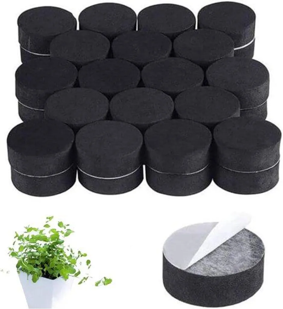 Lot de 60 Pieds de Pot de Fleur Autocollants - Patins Caoutchouc Ronds