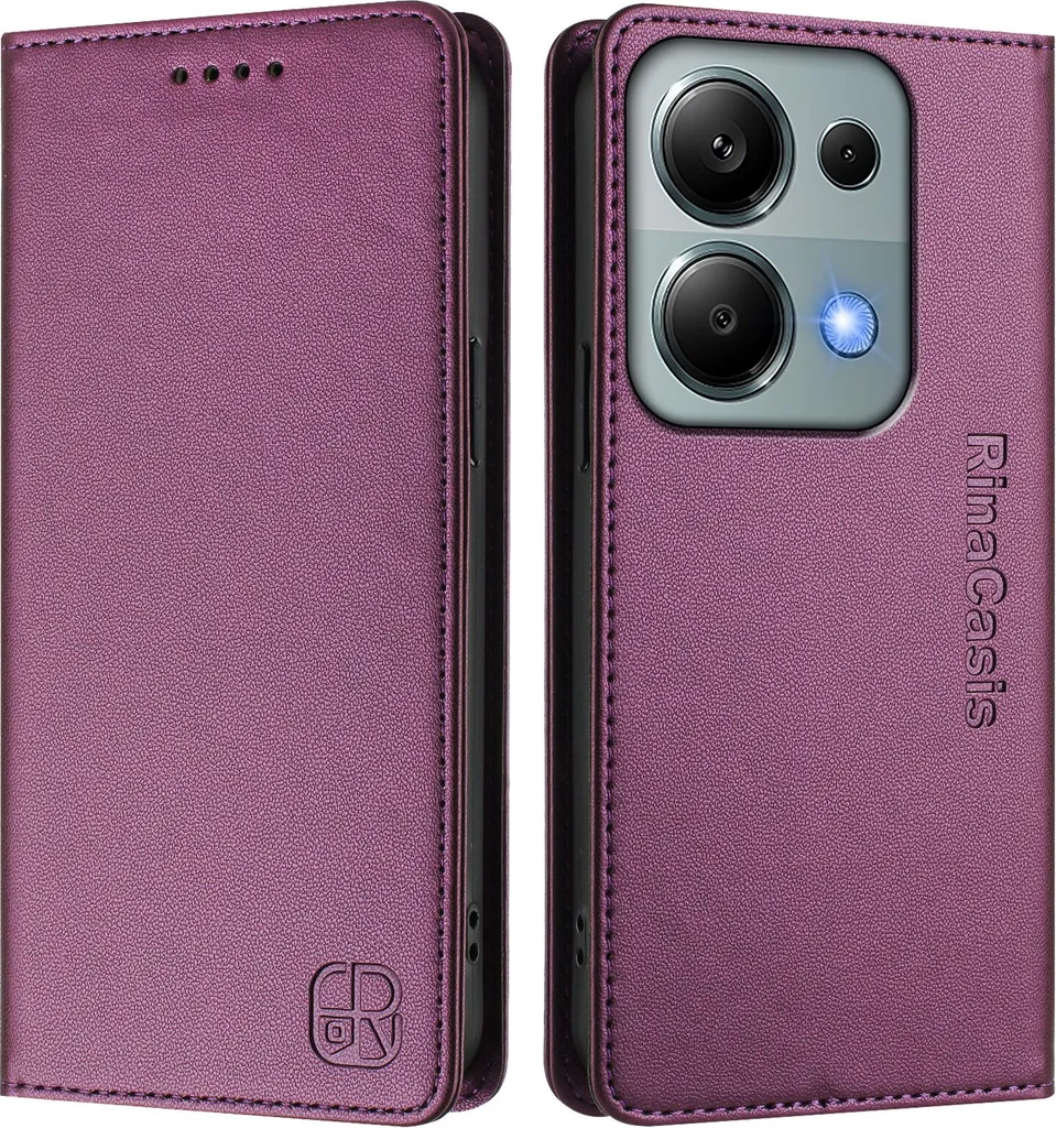 Custodia Flip Elegante Viola per Xiaomi Redmi Note 13 Pro 4G - 2