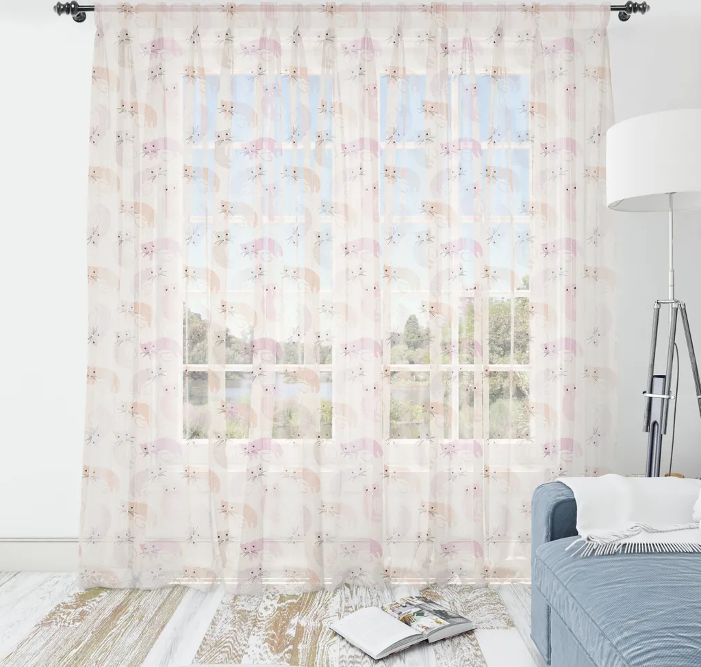 Arazzo con Gatti Abakuhaus: Decorazione Scandinava in Raso Setoso