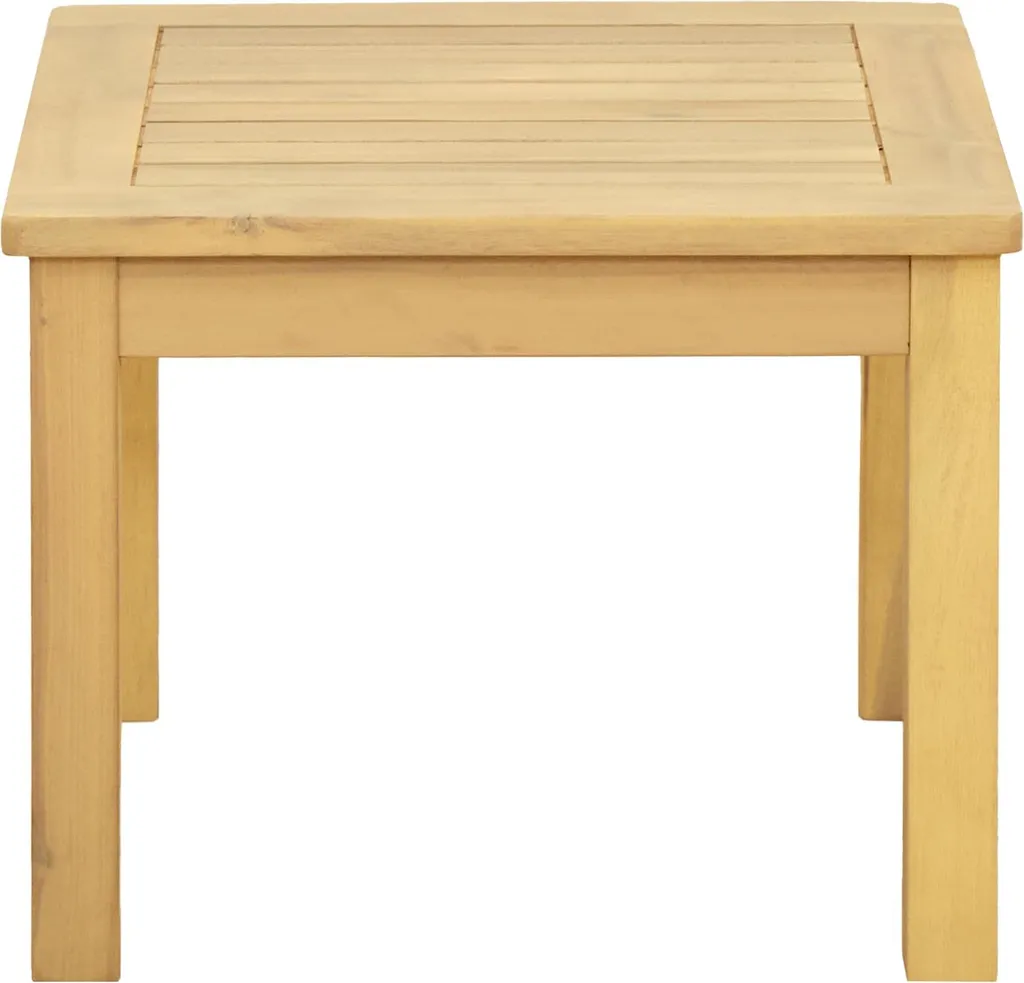 Table Basse Carrée en Bois Massif d'Acacia Clair - Petit Meuble de Salon