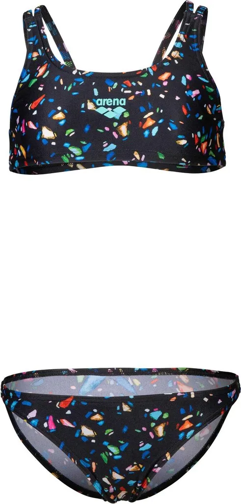 Maillot de bain 2 pièces Arena Confetti fille noir multi taille 164 cm
