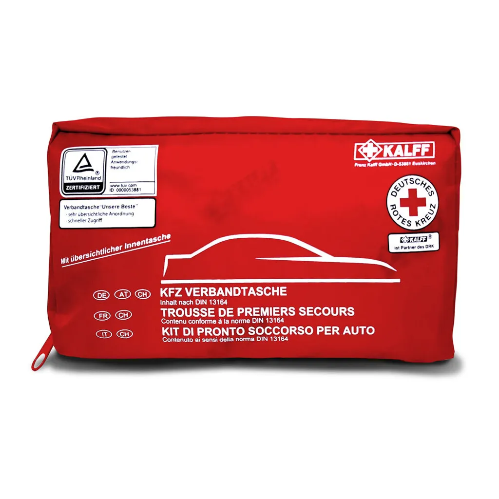 Kit Pronto Soccorso Auto Soft Approvato DIN 13164 - Qualità Certificata - 2