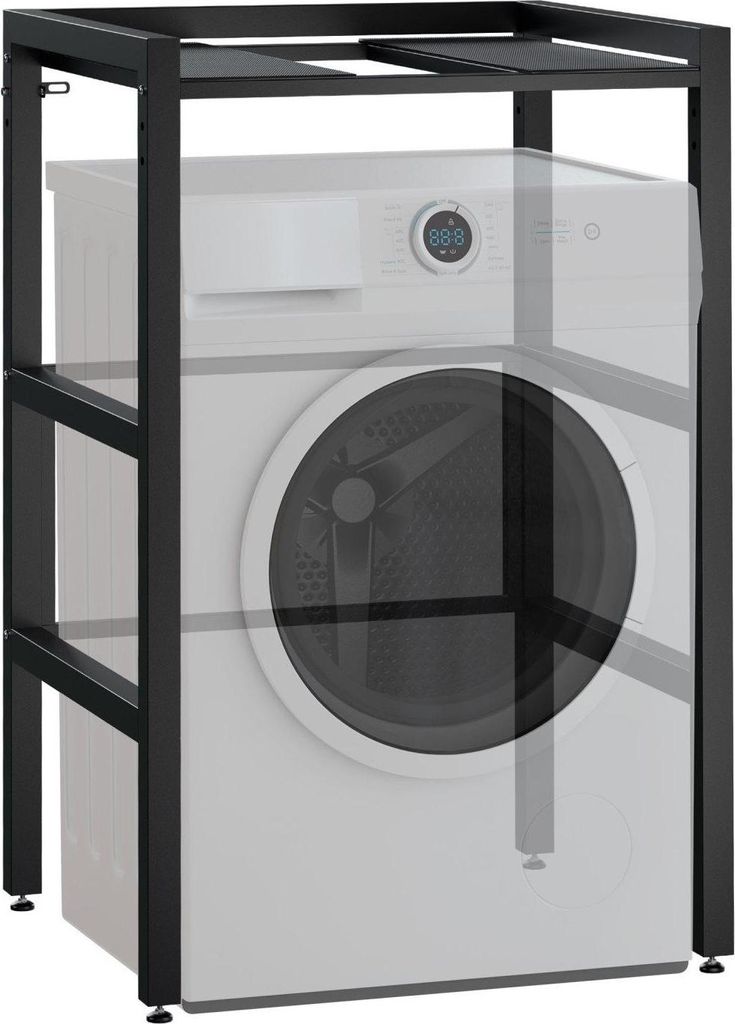 Lagerregal für Haushaltsgeräte - Haushaltsregal - Max. 300 kg Tragkraft | Farbe: Schwarz