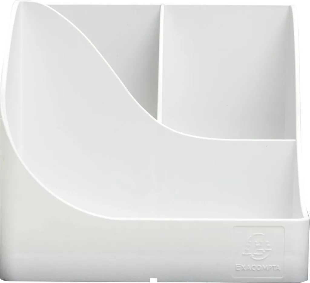 Pot à crayons Blanc Exacompta Autentik 69513D pour Bureau - Set de 4