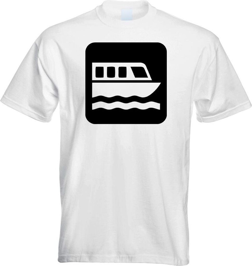 Kiwistar - T-Shirt - Weiss - Fährhafen Fähre Piktogramme Herren Funshirt Bedruckt Design Sprüche Spruch Motive - mit Motiv Bedruckt - Funshirt D...