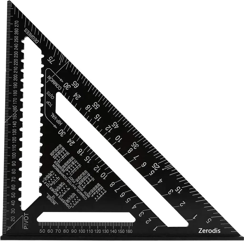 Règle triangulaire 12 pouces en alliage d'aluminium haute précision