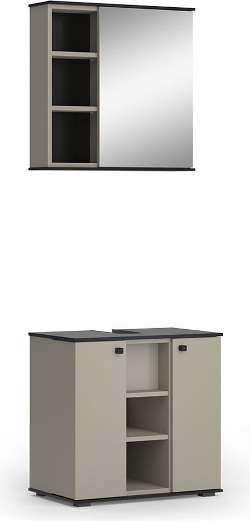 Badmöbel-Set Vicco Joli Greige 2 Teile, Model 53151