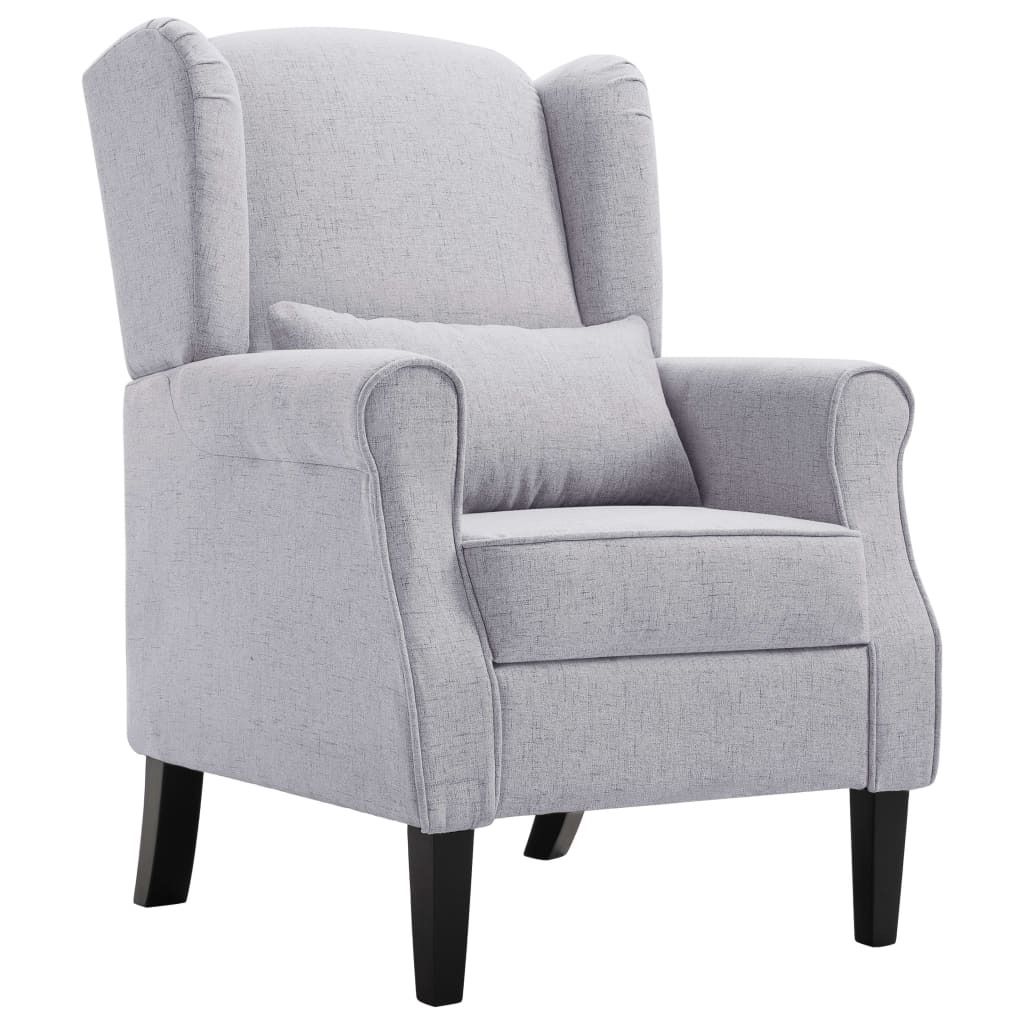 vidaXL Sessel Hellgrau Stoff Produktbild 
