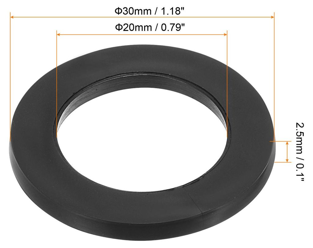 M20 Gummi Flache Unterlegscheiben 8 Pack 20mm ID 30mm AD Dichtungsringe Beilagscheiben Dichtring fš¹r Wasserhahn Rohrleitung Wasser Schlauch Befe...