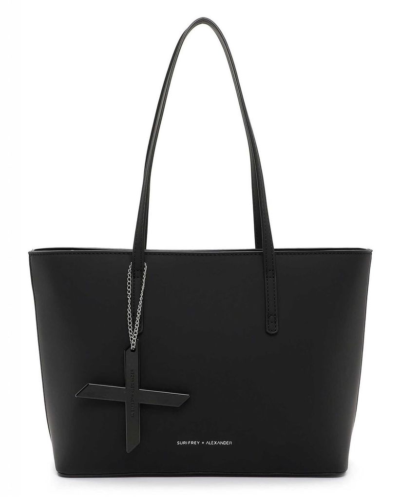 Suri Frey Damen Shopper X ALEXANDER Schwarz Kunstleder - vegan -
