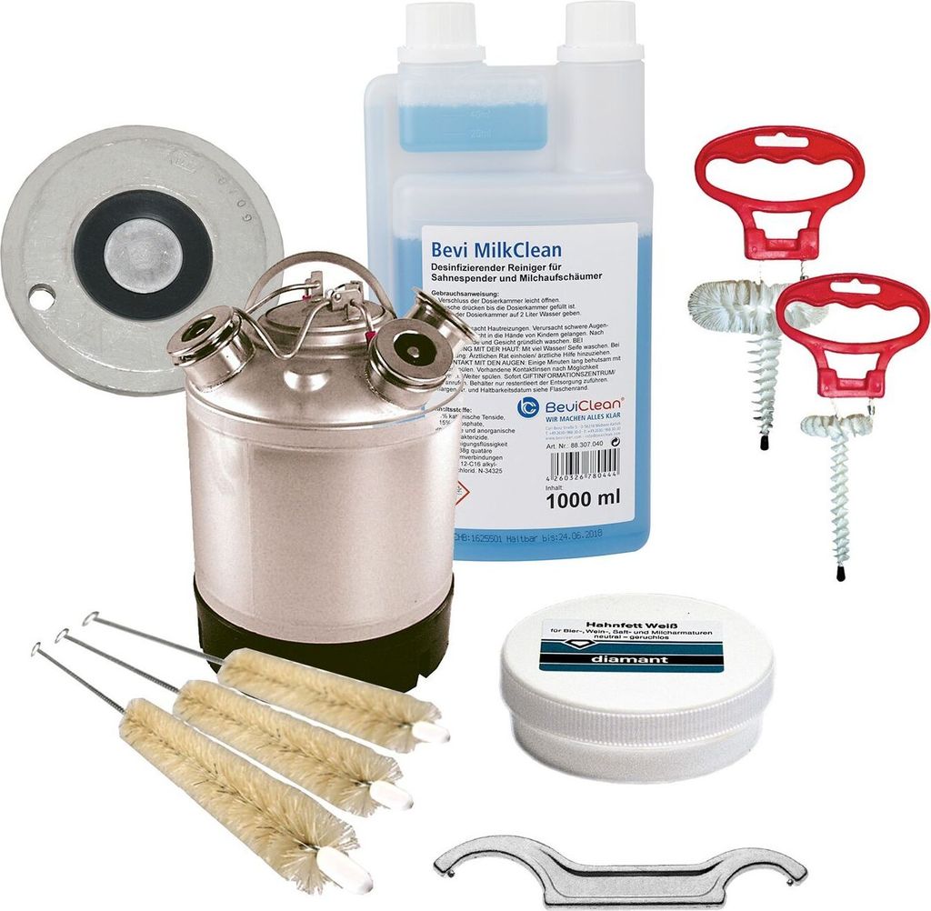 Reinigungsset Premium, Size:für nw 7mm,Art:kombi - fitting,Cleaning brush:Köpi und Korb,Cleaning container 2:flach- fitting