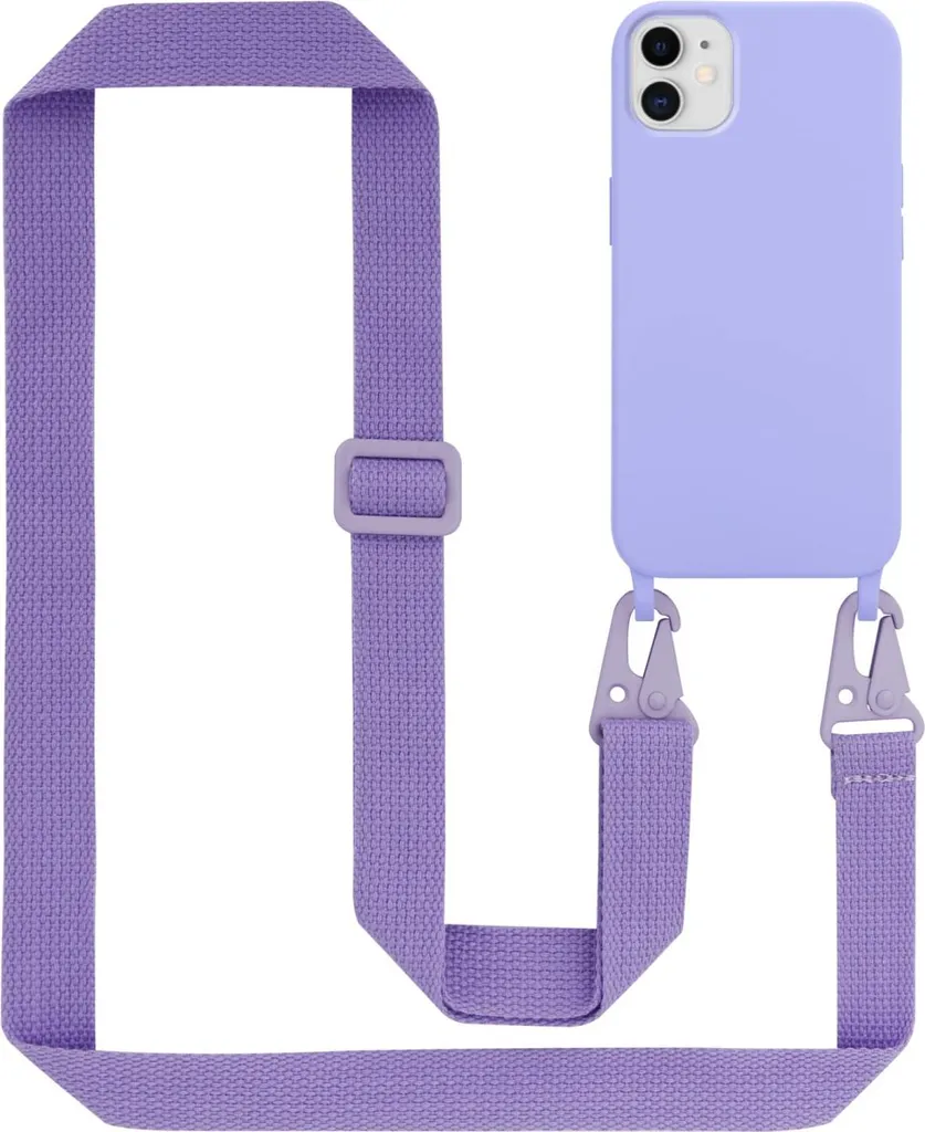 Custodia iPhone 11 Viola con Cordino Cadorabo - Mani Libere per Mamme