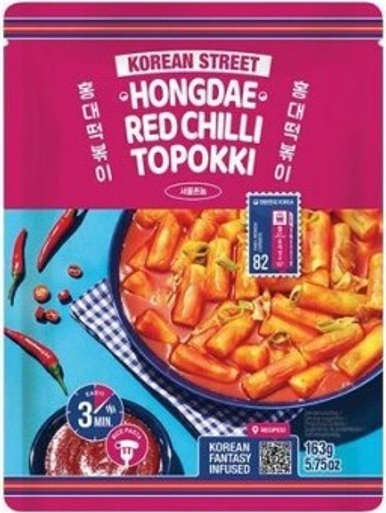 Hongdae Rote Chili Topokki Reisnudeln 163g - Koreanische Straße