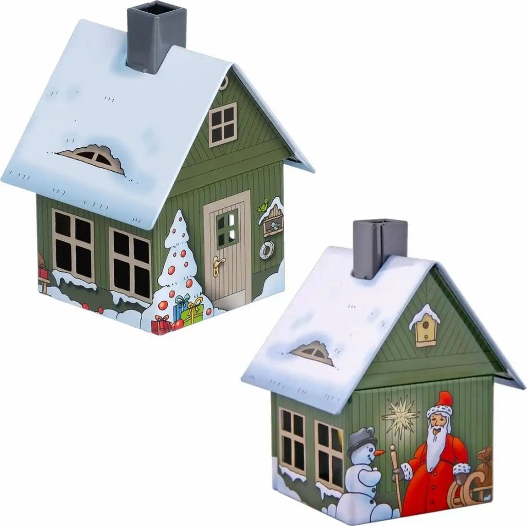 Räucherhaus aus Metall Weihnachtsmotiv Produktbild 