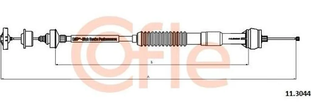 Câble d'embrayage 11.3044 COFLE en acier renforcé compatible OE 2150Y7
