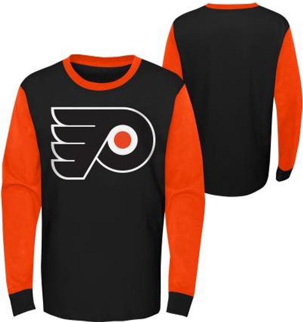 Philadelphia Flyers NHL Scoring Chance Rundhals-Langarm-T-Shirt für Kinder Größe: Kinder L (13 - 14 Jahre)