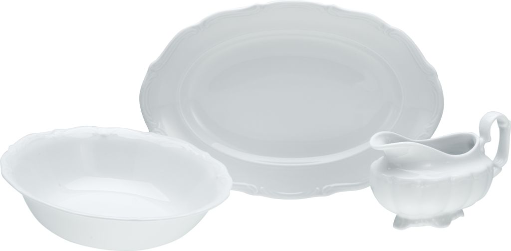 CreaTable, 16029, Maria Theresia Weiss, Servier Set 3-tlg, Produktbild 