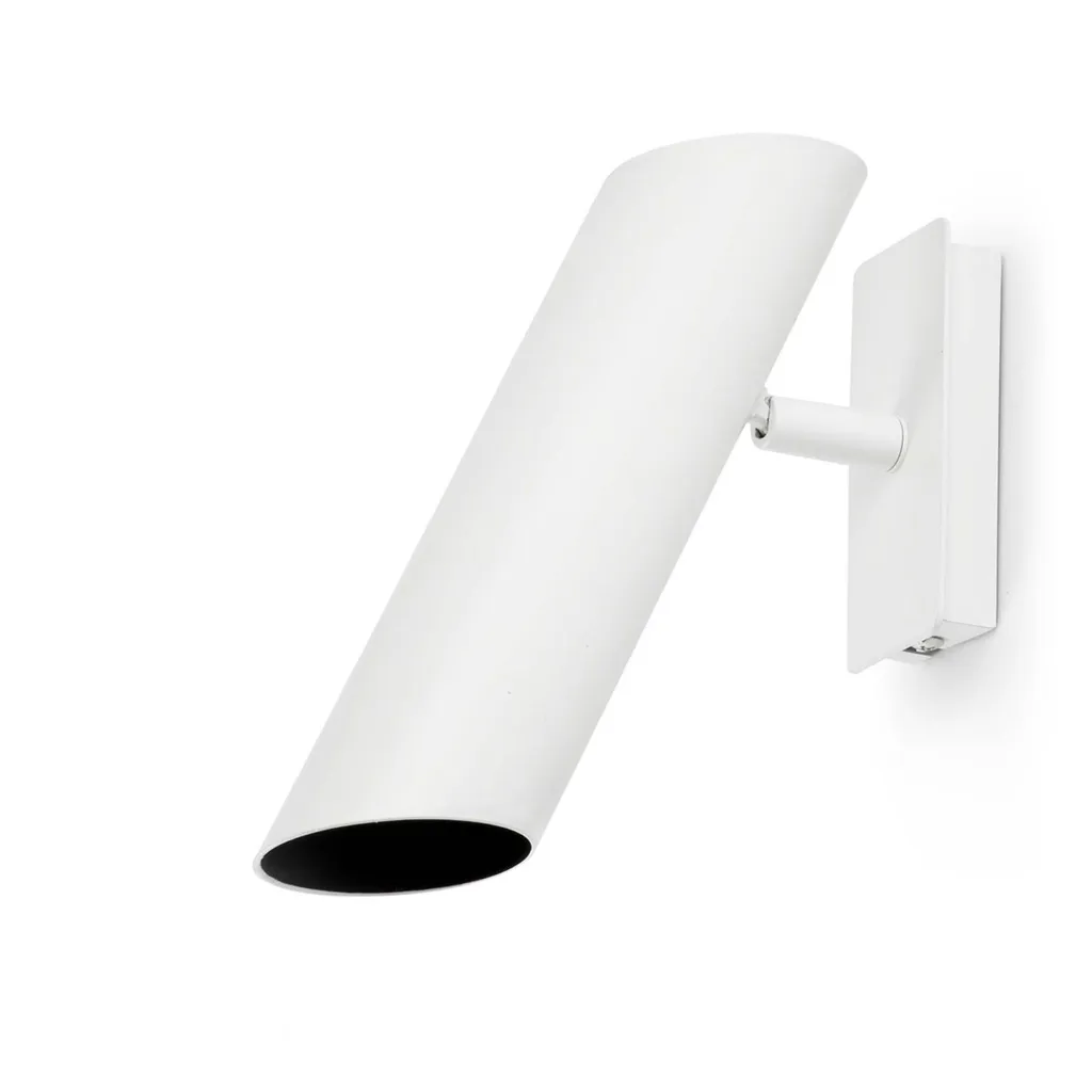 Applique Link Bianca 1L - Luce d'accento Orientabile Design Estudi Ribaudí