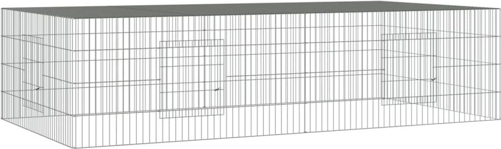vidaXL Klatka dla królików 2 panele 220x110x55 cm Zdjęcie produktu 
