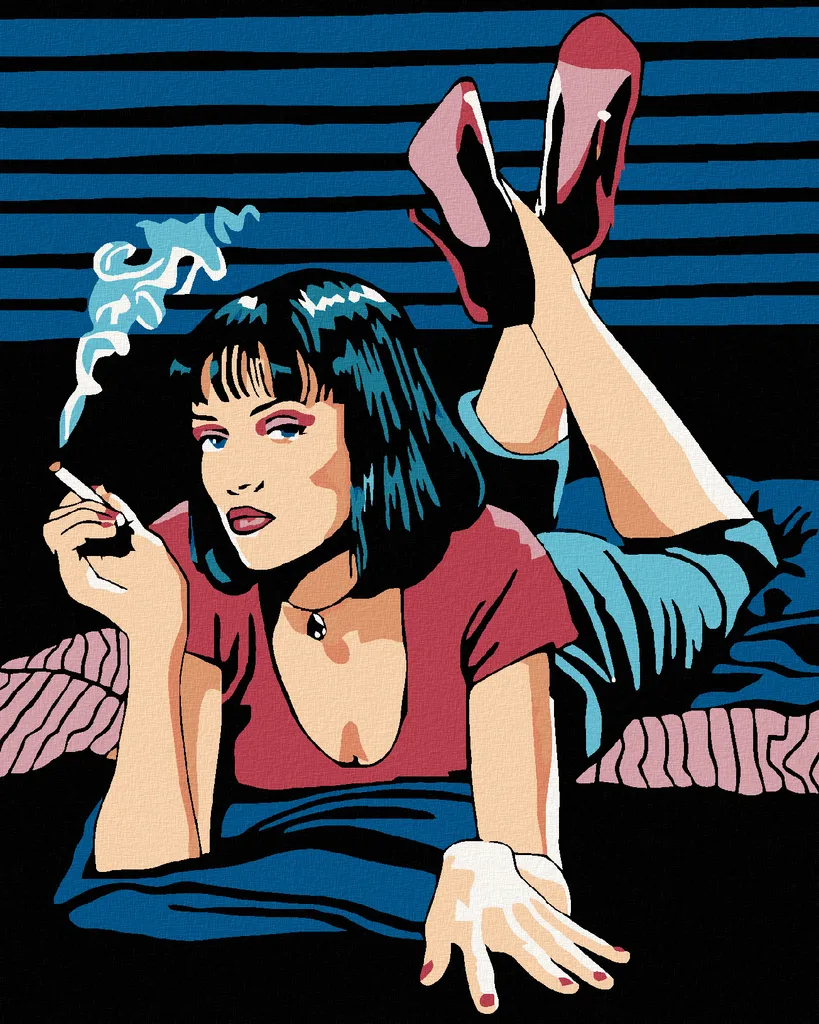 Kit Diamond Painting Pulp Fiction Mia Wallace - Zuty 40x50 Telaio Incluso