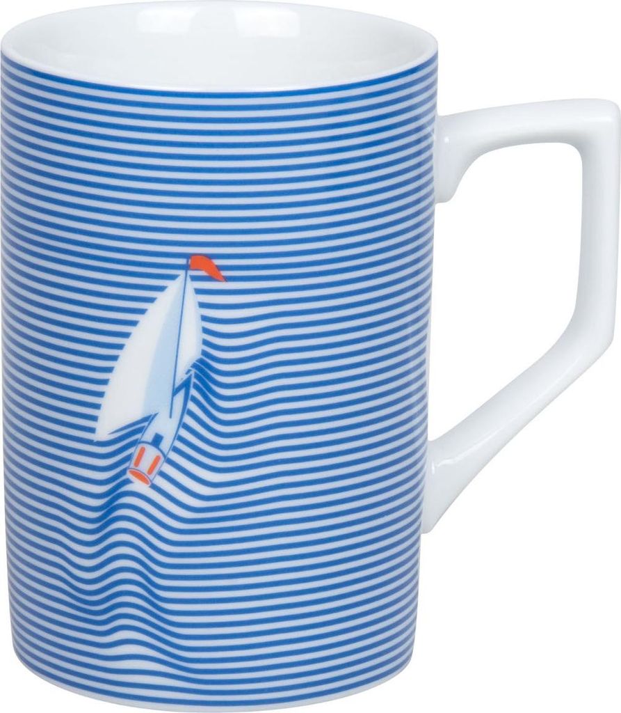 Könitz Becher Smooth Sailing - Boat, Porzellan, Blau, 305 ml, 11 1 315 2936