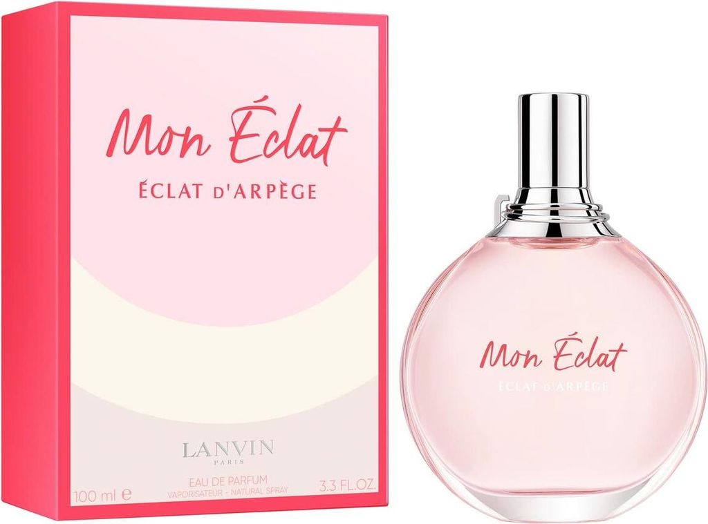 A perfume bottle and its box are displayed against a white background.