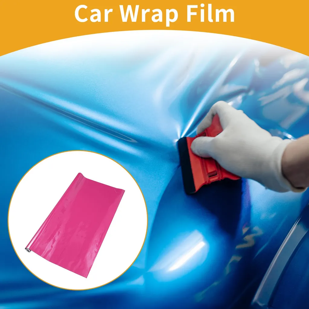 Film Protection 5.5 Mil Rouge Rose - Vinyle Universel Auto 90x152 cm
