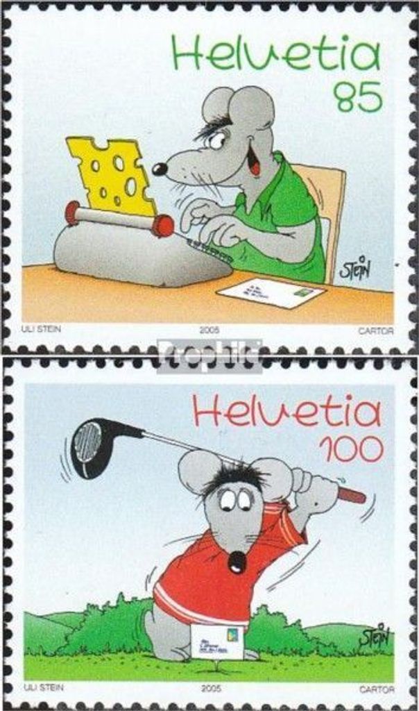Briefmarken Schweiz 2005 Mi 1915-1916 (kompl.Ausg.) gestempelt Comics