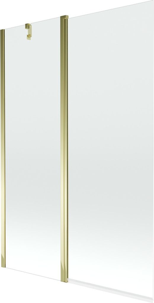 Mexen Flip 1-Flügel-Badewannenwand 120 x 150 cm, transparent, gold - 894-120-101-50-00