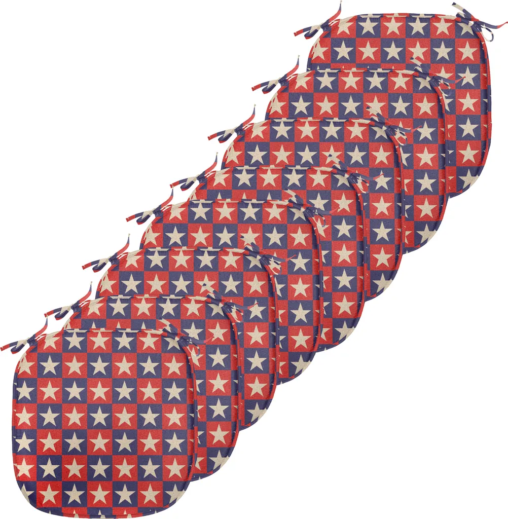 Coussin de Chaise Imperméable Lot de 8 Galettes de Siège Cuisine 40x40 cm