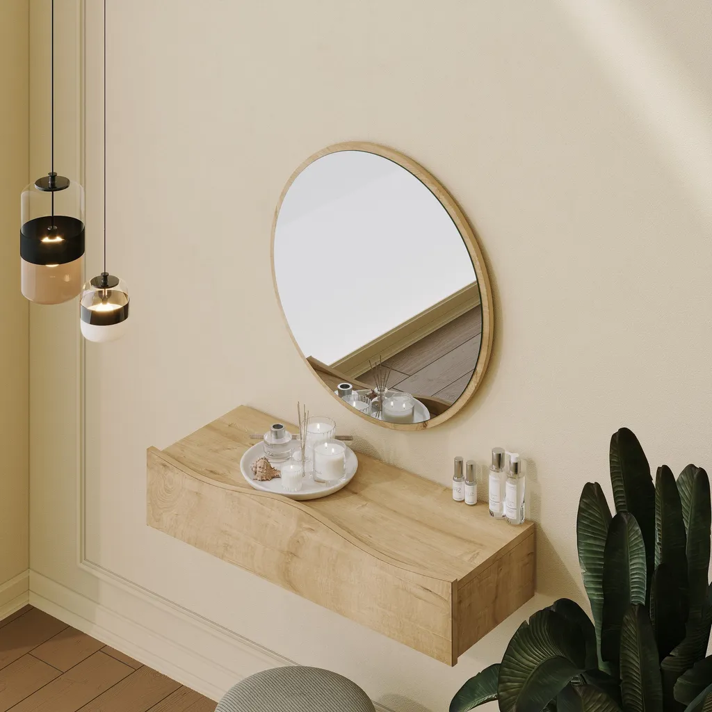 Commode en mélaminé haute qualité Princesse Oak finition chêne clair