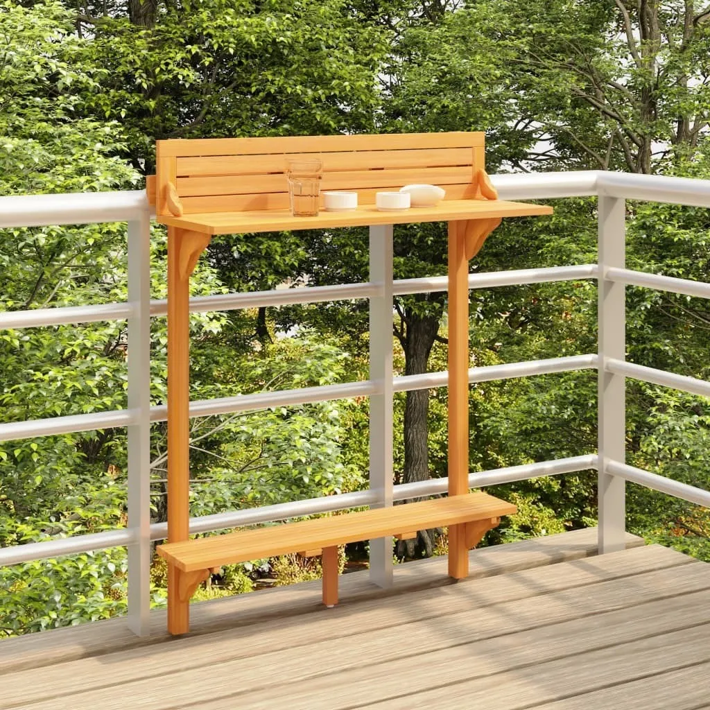 Tavolo Alto da Giardino 90x37 cm Legno Acacia Massello | The Living Store