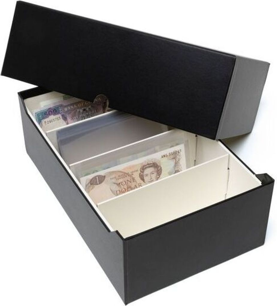 Archivbox LOGIK für 500 Banknoten, schwarz Produktbild 