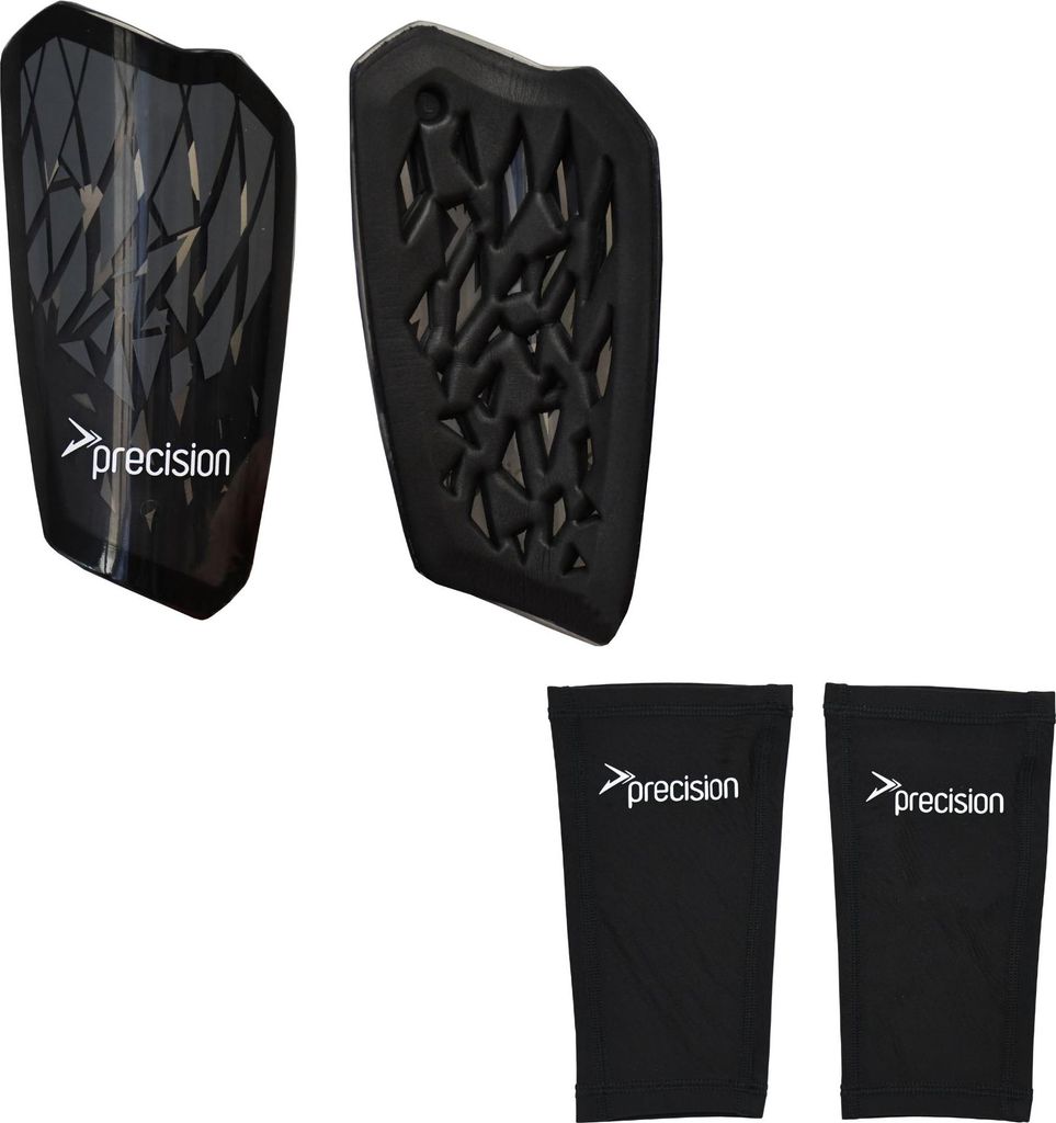 Precision Schienbeinschoner Fußball Pro Fusion Flex - schwarz/grau - Medium