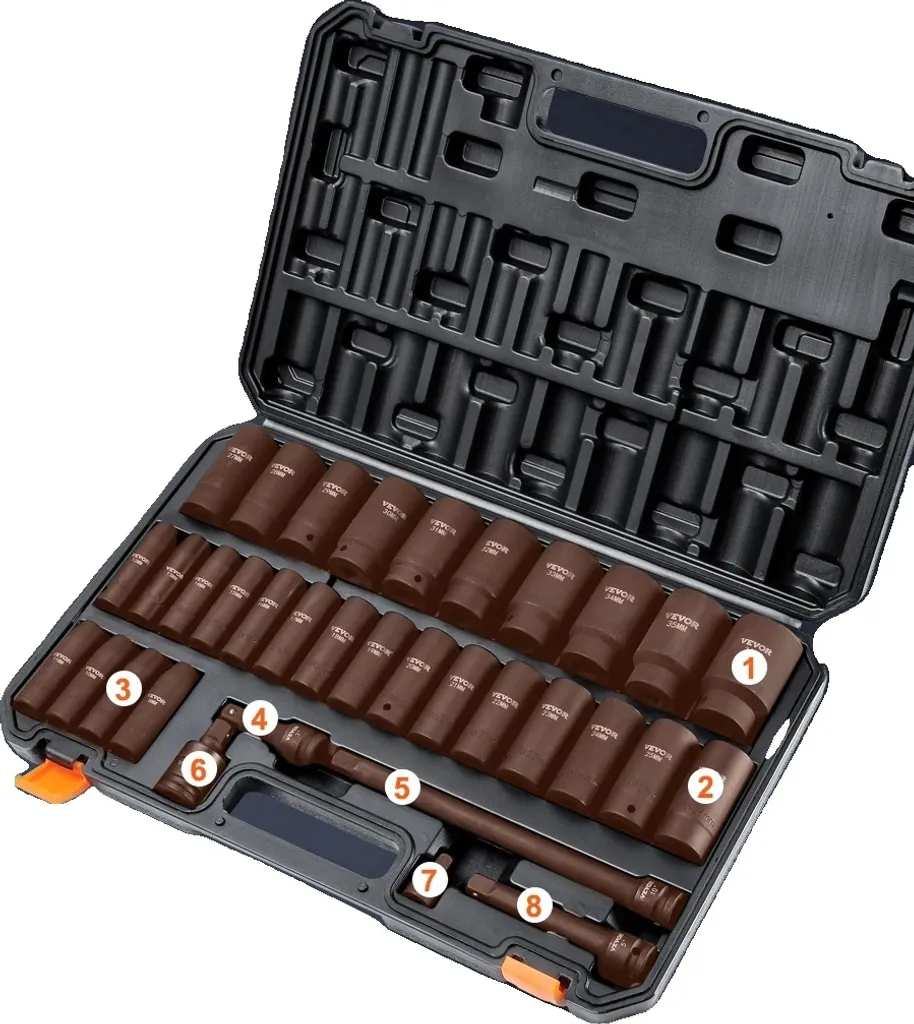 Tournevis à frapper professionnel 34 pièces en acier robuste et coffret