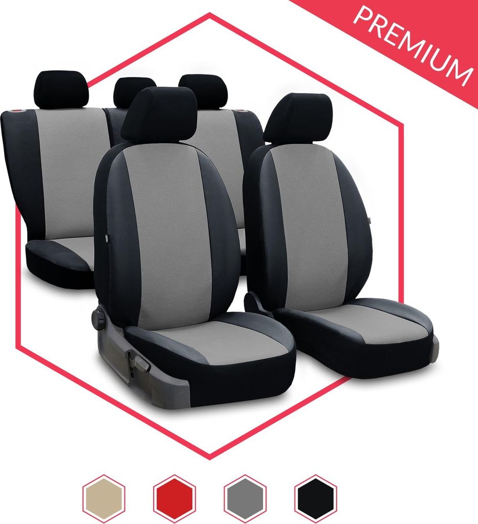 Sitzbezüge Auto Universal Schonbezug Autositzbezüge für Dacia Duster II Grau Set