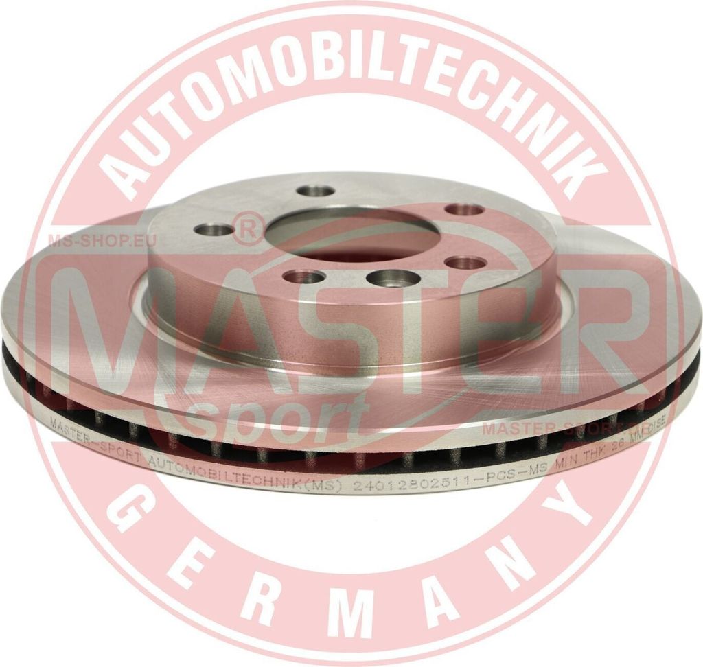 MS 24012802511-PCS-MS Bremsscheibe (1x Stück) Vorderachse für VW AMAROK (2HA, 2HB, S1B, S6B, S7A, S7B)