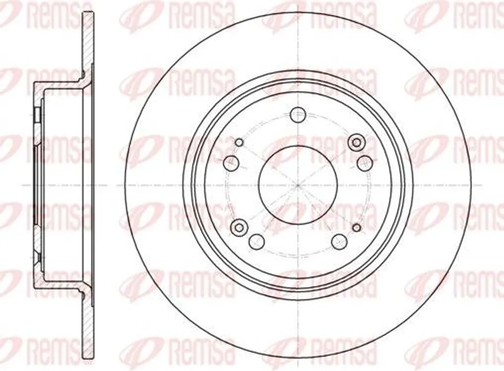Disque de frein arrière pour Honda Accord remplace OE 42510TA0A02 REMSA