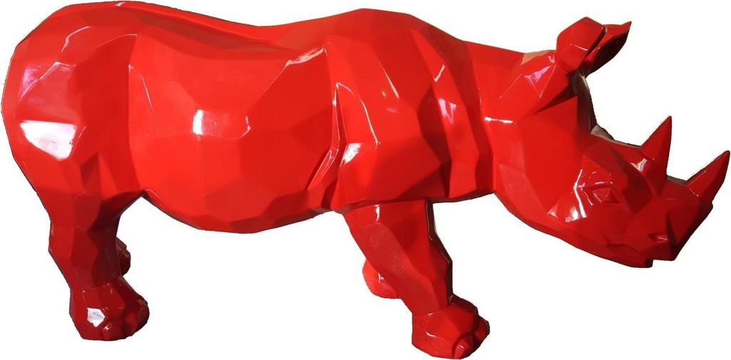Abstrakte Nashorn Figur aus Kunststoff in modernem Design