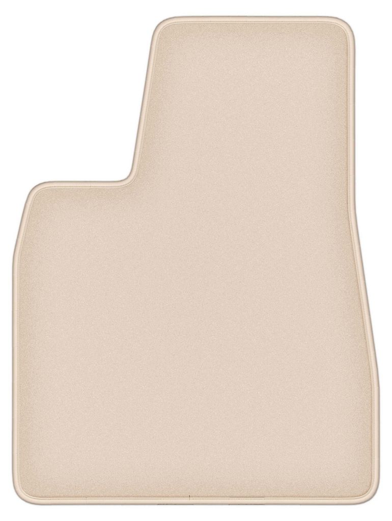 DURBAN Beige Velours-Fahrerfußmatte für Tesla Model X SUV (2016-)